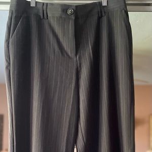 Lk New Laura Scott Classic Pin Stripe Trousers in Charcoal w Subtle Lavender 14